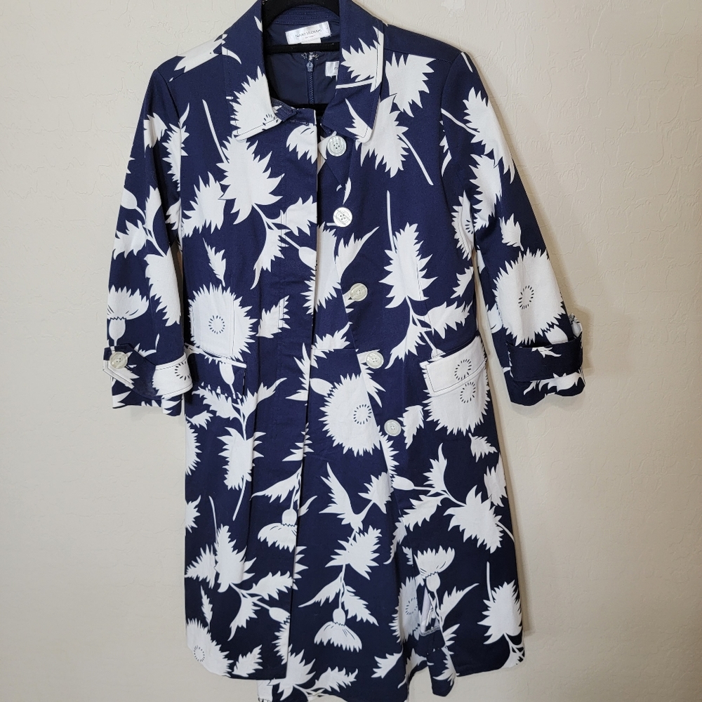 Isaac Mizrahi Floral Print Dress & Trench Coat 10
